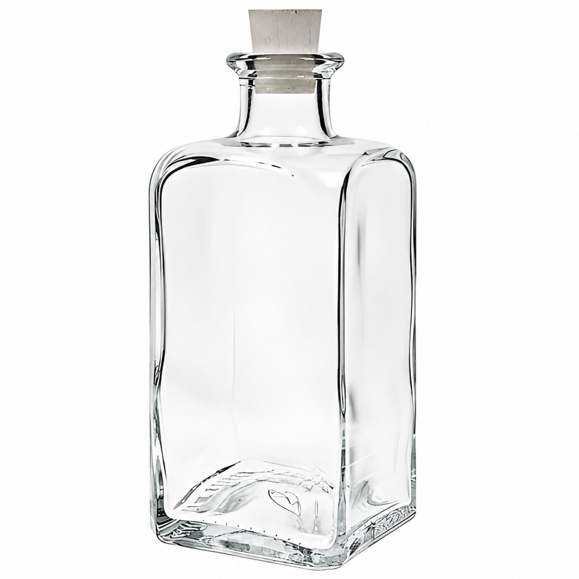 Glasflasche 250 ml viereckig mit Korken