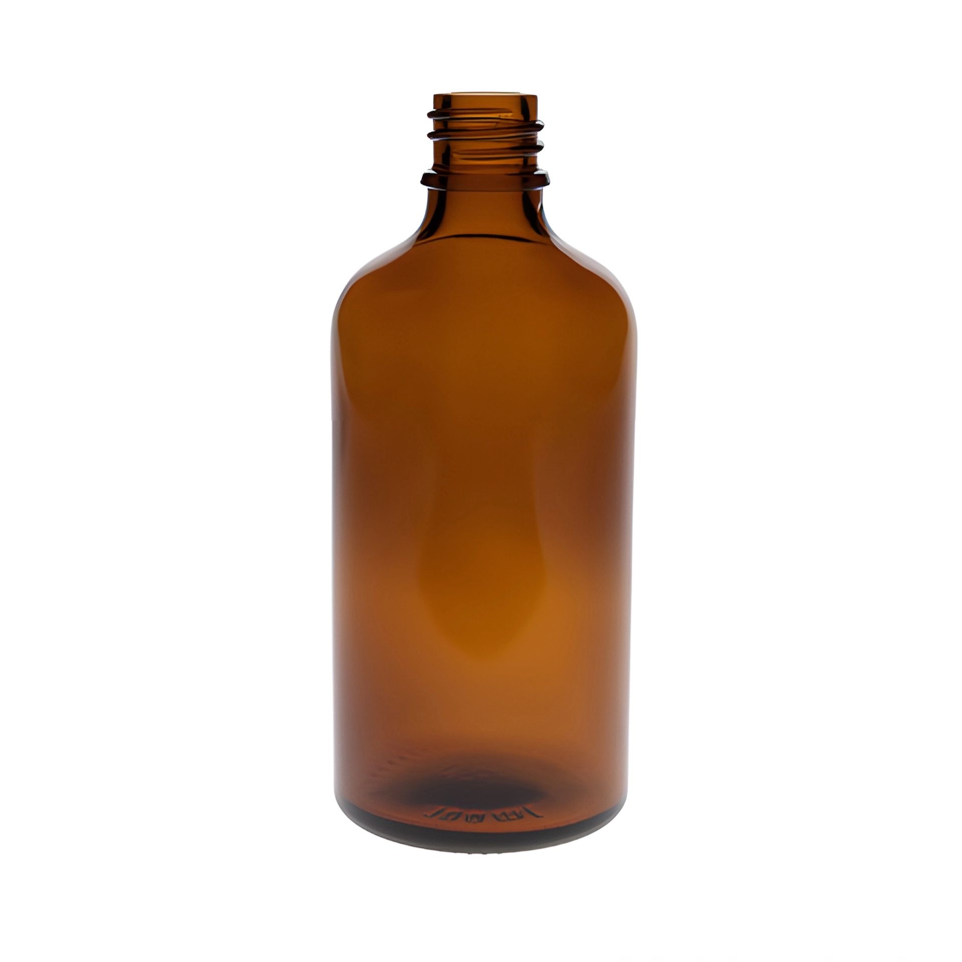 Braune Pipettenflasche aus Glas mit einem Fassungsvermögen von 100 ml, ideal zur präzisen Dosierung von Flüssigkeiten. Perfekt geeignet für ätherische Öle oder chemische Anwendungen.