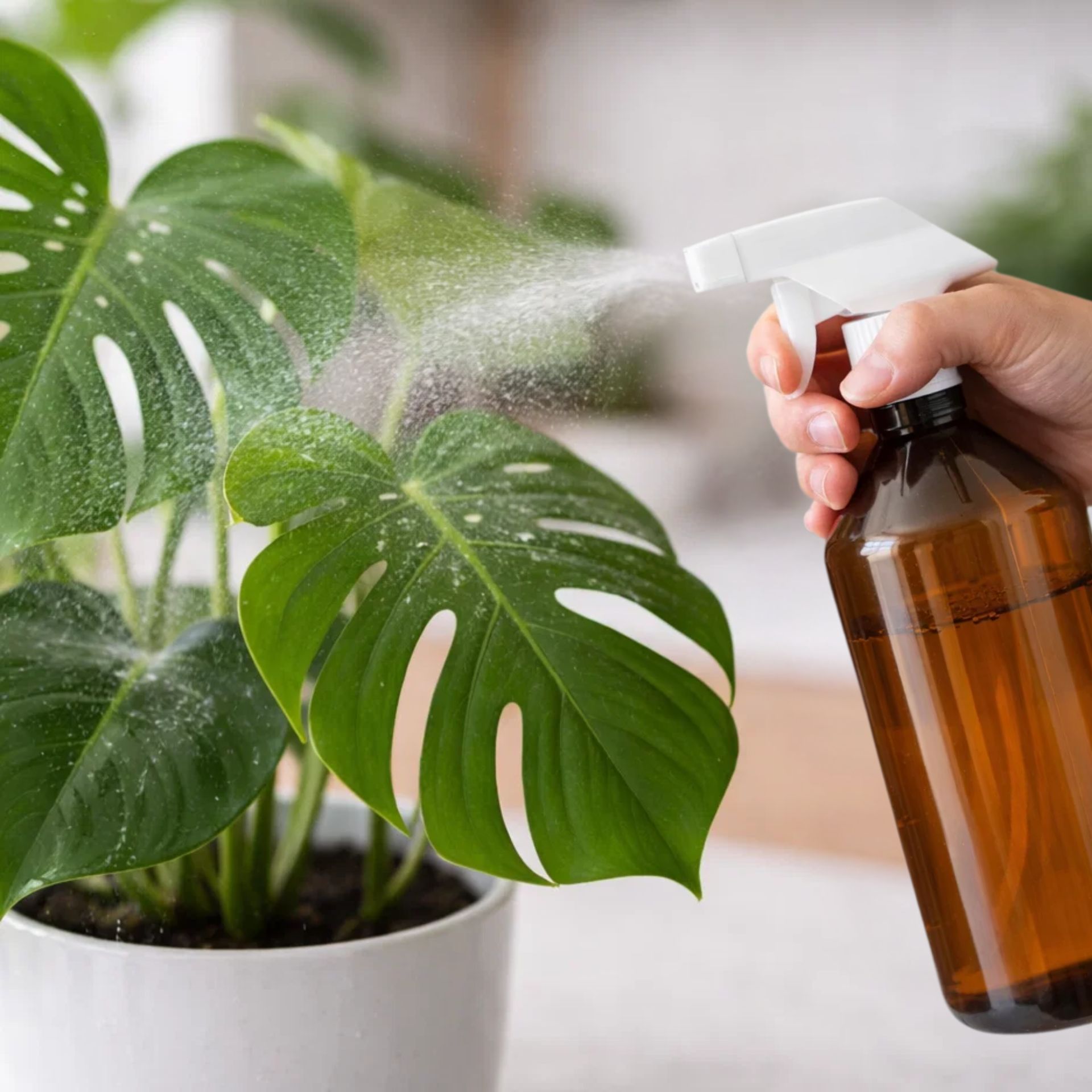 Sprühflasche 1000 ml PET braun Kunststoff