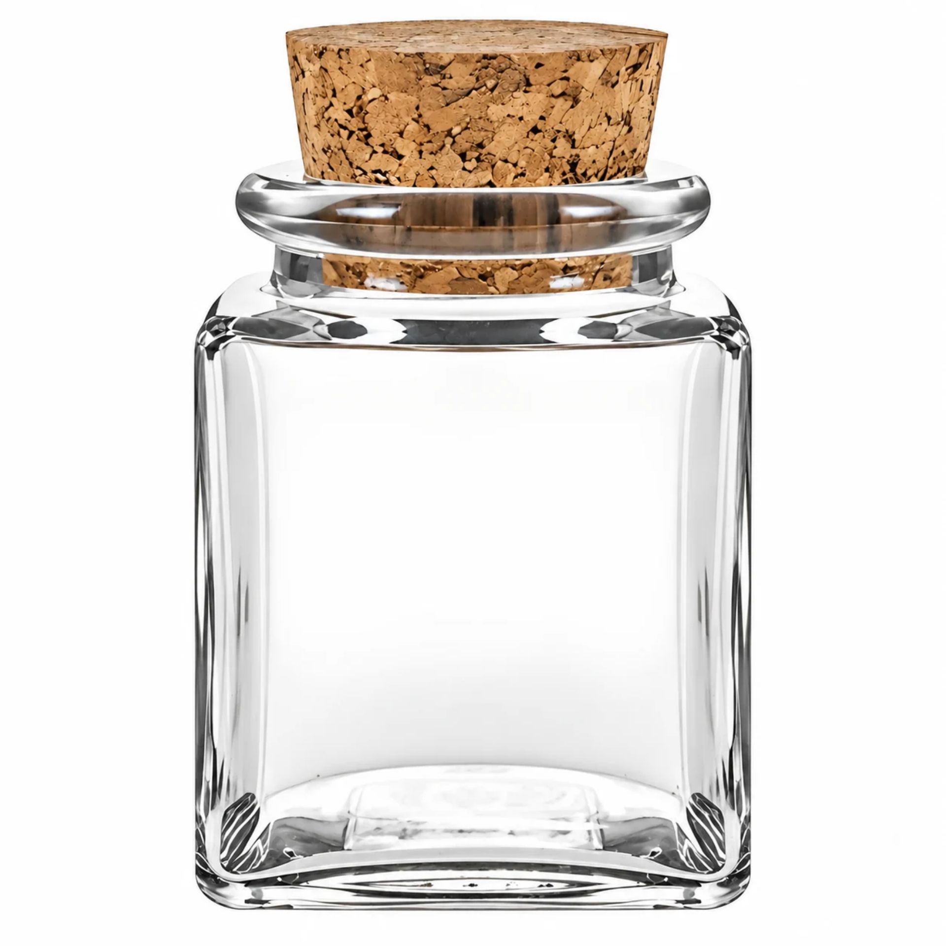 Korkenglas 50 ml Gewürzglas  eckig mit Korken