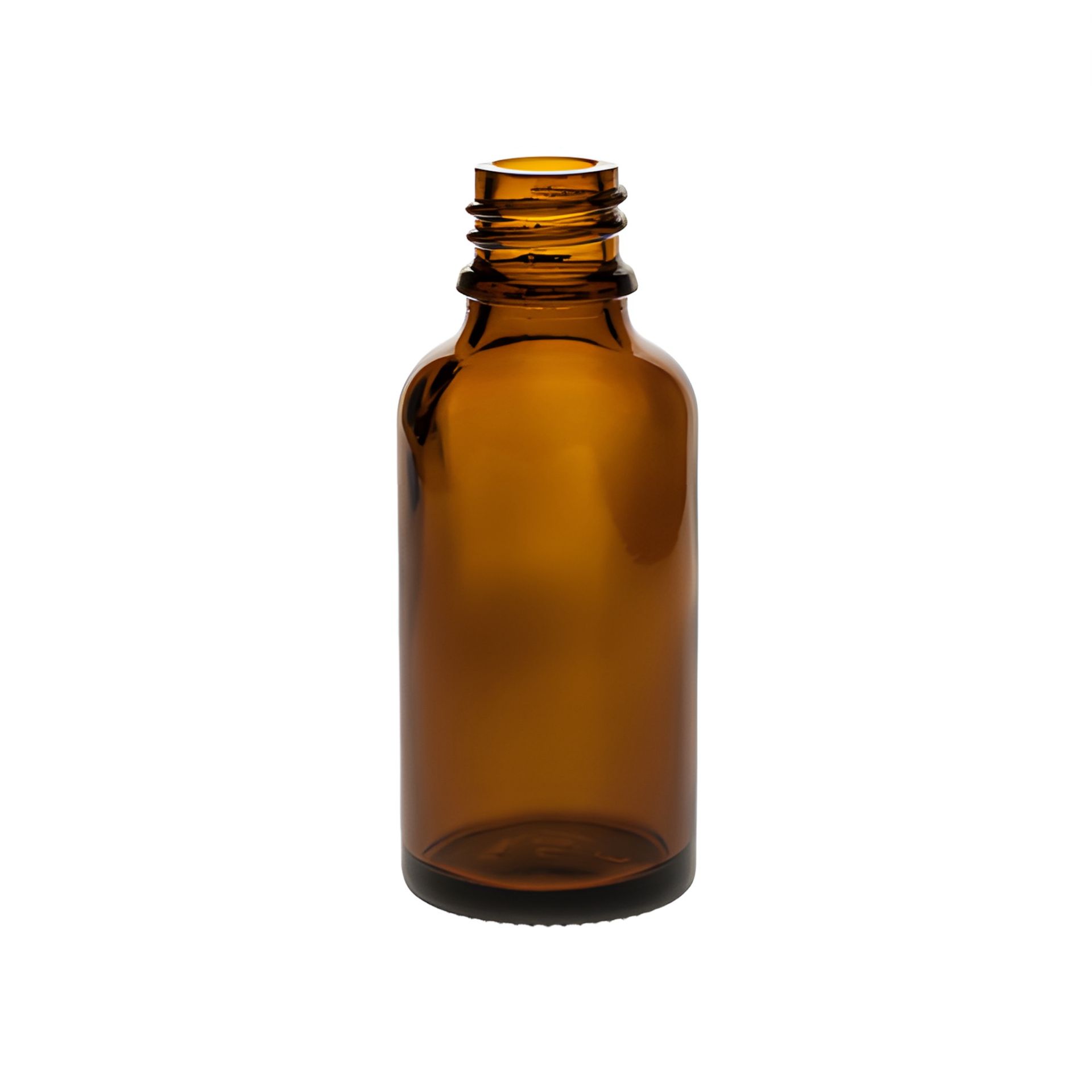 Braune Sprühflasche 30 ml mit Zerstäuber – Hochauflösende Abbildung einer kompakten Flasche, ideal für Aromatherapie und Kosmetikprodukte.