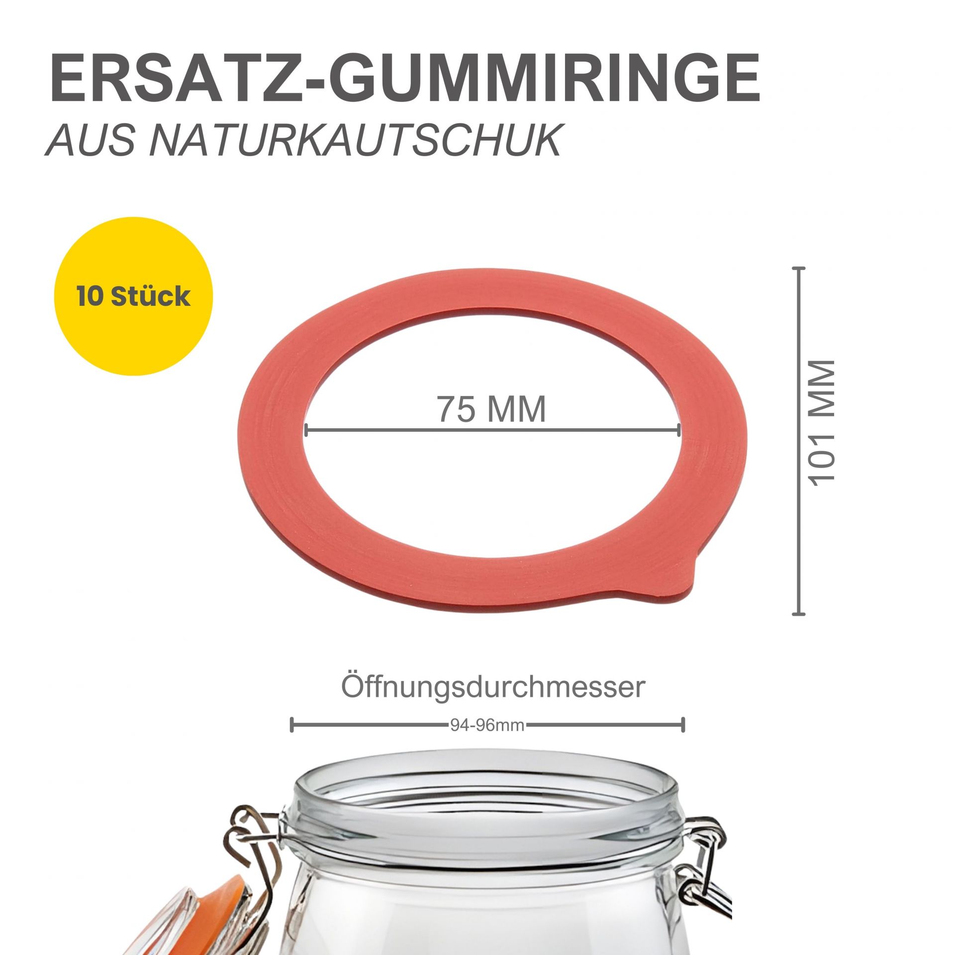 Gummiringe - Stück Gummiring Größe L, Höhe 27 mm